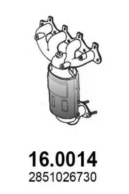 Katalysator vorne ASSO 16.0014