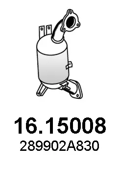 Ruß-/Partikelfilter, Abgasanlage ASSO 16.15008 Bild Ruß-/Partikelfilter, Abgasanlage ASSO 16.15008