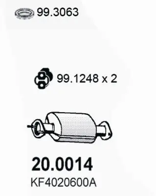 Katalysator vorne ASSO 20.0014