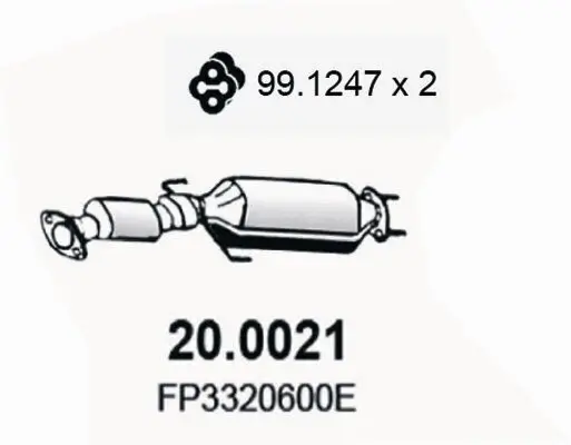 Katalysator vorne ASSO 20.0021