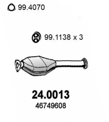 Katalysator vorne ASSO 24.0013