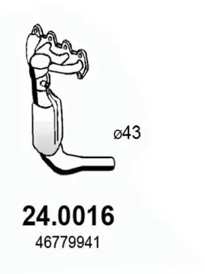 Katalysator vorne ASSO 24.0016