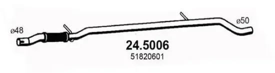 Abgasrohr Mitte ASSO 24.5006 Bild Abgasrohr Mitte ASSO 24.5006