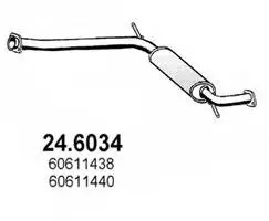 Mittelschalldämpfer ASSO 24.6034