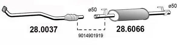 Katalysator vorne ASSO 28.0037