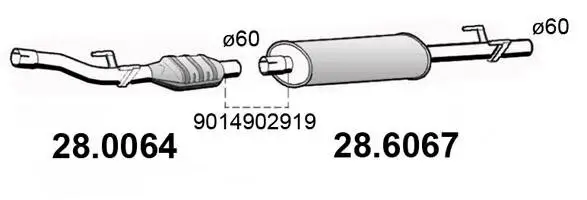 Katalysator vorne ASSO 28.0064
