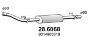 Mittelschalldämpfer ASSO 28.6068