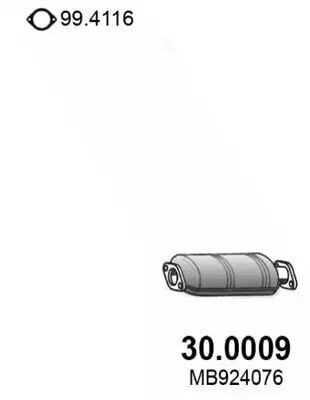 Katalysator vorne ASSO 30.0009 Bild Katalysator vorne ASSO 30.0009