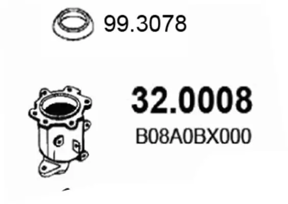 Katalysator vorne ASSO 32.0008