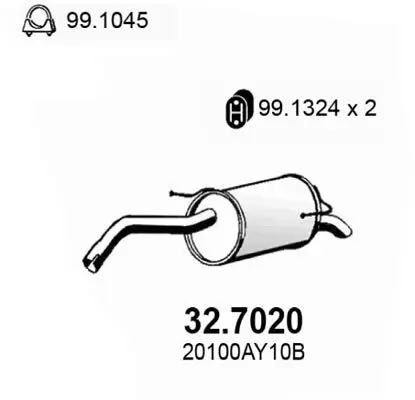 Endschalldämpfer ASSO 32.7020