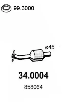 Katalysator vorne ASSO 34.0004