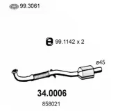 Katalysator vorne ASSO 34.0006