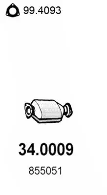 Katalysator vorne ASSO 34.0009