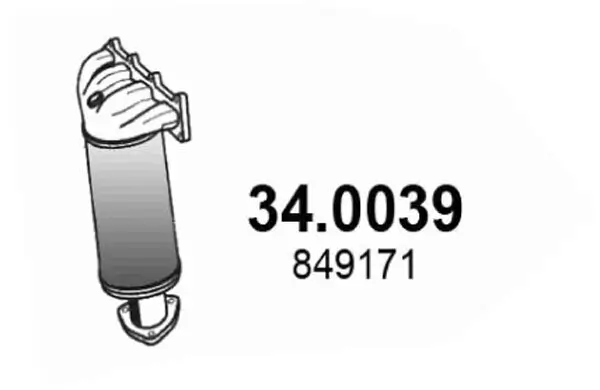 Katalysator vorne ASSO 34.0039