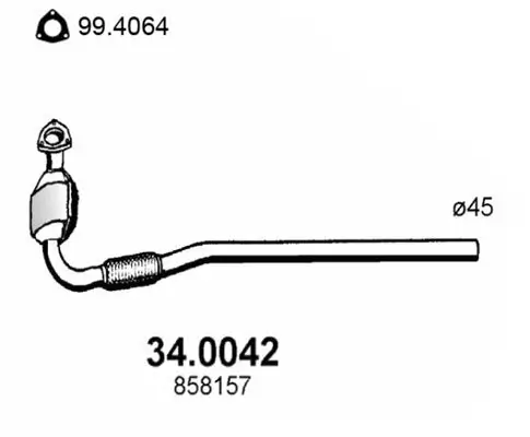 Katalysator vorne ASSO 34.0042