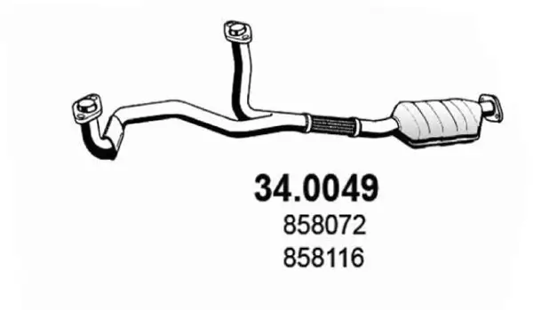 Katalysator vorne ASSO 34.0049