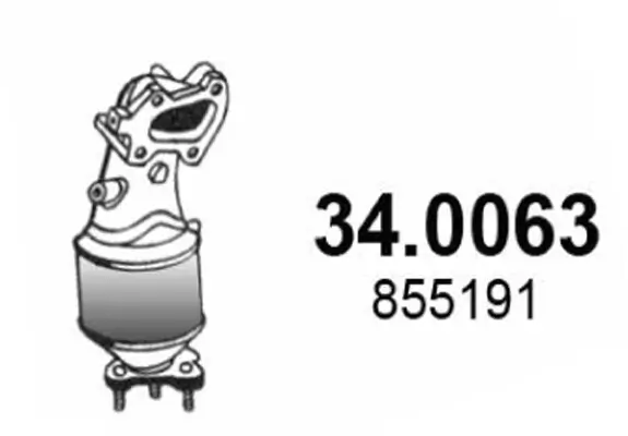 Katalysator vorne ASSO 34.0063