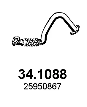Abgasrohr vorne ASSO 34.1088