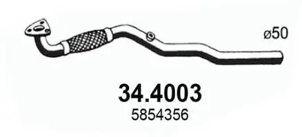 Abgasrohr mitte ASSO 34.4003