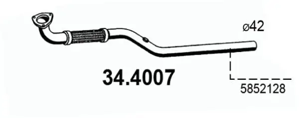 Abgasrohr mitte ASSO 34.4007