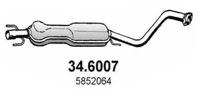 Mittelschalldämpfer ASSO 34.6007
