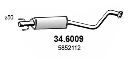 Mittelschalldämpfer ASSO 34.6009