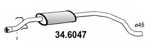Mittelschalldämpfer ASSO 34.6047