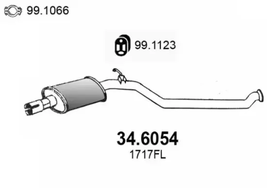 Mittelschalldämpfer ASSO 34.6054 Bild Mittelschalldämpfer ASSO 34.6054