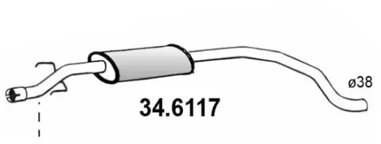 Mittelschalldämpfer ASSO 34.6117 Bild Mittelschalldämpfer ASSO 34.6117