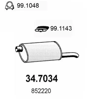 Endschalldämpfer ASSO 34.7034 Bild Endschalldämpfer ASSO 34.7034