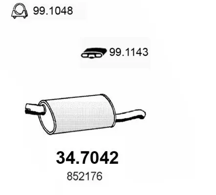 Endschalldämpfer ASSO 34.7042
