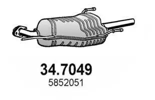 Endschalldämpfer ASSO 34.7049