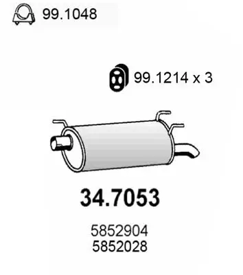 Endschalldämpfer ASSO 34.7053 Bild Endschalldämpfer ASSO 34.7053