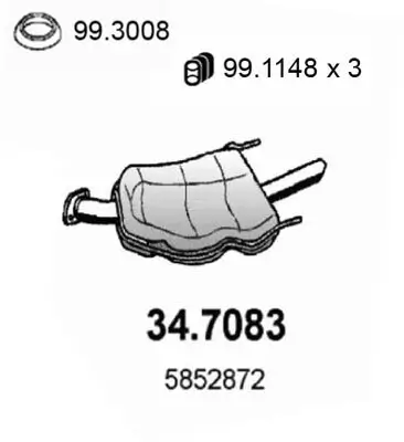 Endschalldämpfer ASSO 34.7083