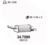 Endschalldämpfer ASSO 34.7099