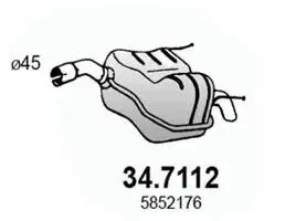 Endschalldämpfer ASSO 34.7112