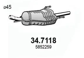 Endschalldämpfer ASSO 34.7118