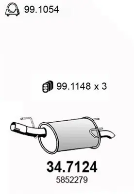 Endschalldämpfer ASSO 34.7124 Bild Endschalldämpfer ASSO 34.7124
