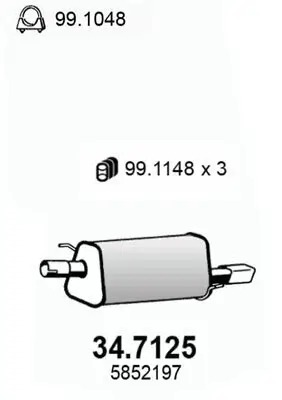 Endschalldämpfer ASSO 34.7125 Bild Endschalldämpfer ASSO 34.7125
