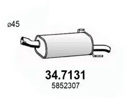 Endschalldämpfer ASSO 34.7131 Bild Endschalldämpfer ASSO 34.7131