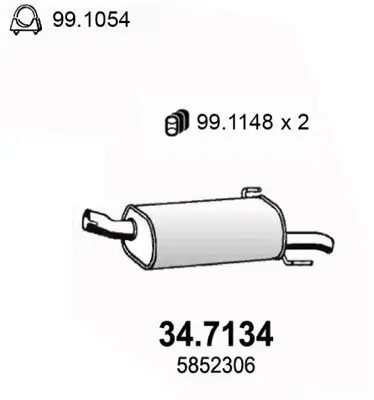 Endschalldämpfer ASSO 34.7134