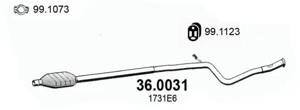 Katalysator vorne ASSO 36.0031