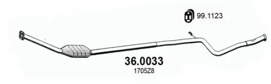 Katalysator vorne ASSO 36.0033 Bild Katalysator vorne ASSO 36.0033