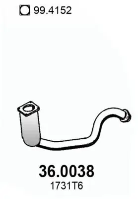 Katalysator vorne ASSO 36.0038