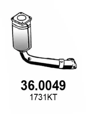Katalysator vorne ASSO 36.0049 Bild Katalysator vorne ASSO 36.0049