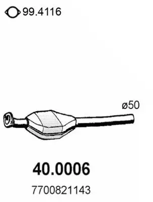 Katalysator vorne ASSO 40.0006 Bild Katalysator vorne ASSO 40.0006