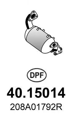 Ruß-/Partikelfilter, Abgasanlage vorne ASSO 40.15014
