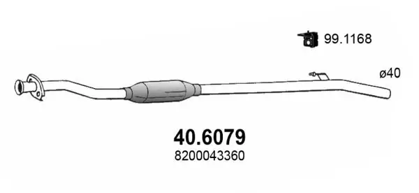 Mittelschalldämpfer ASSO 40.6079