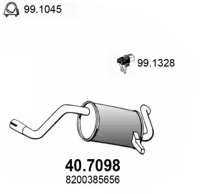 Endschalldämpfer ASSO 40.7098 Bild Endschalldämpfer ASSO 40.7098