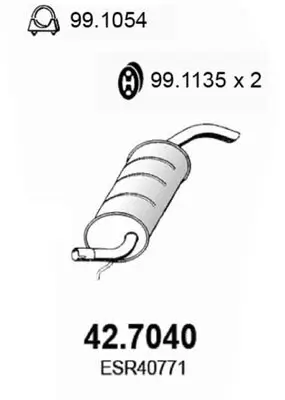 Endschalldämpfer ASSO 42.7040